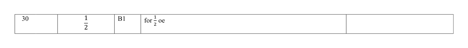 Mark scheme for Q30