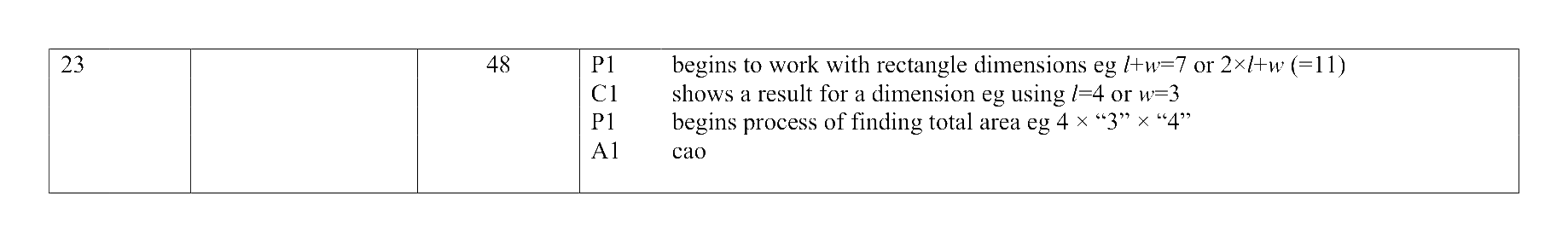 Mark scheme for Q23