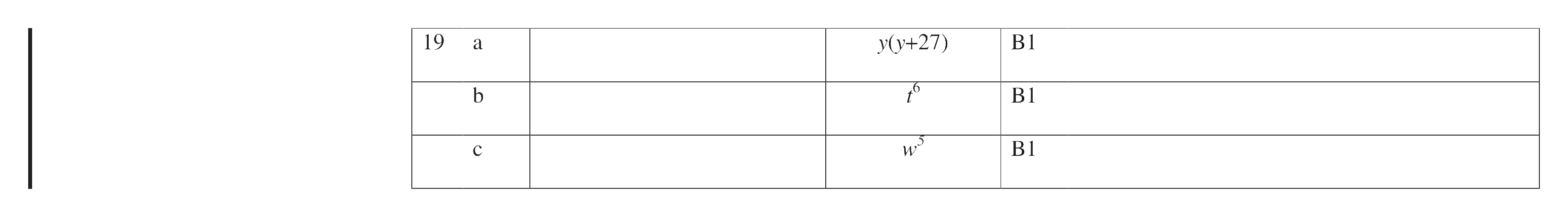 Mark scheme for Q19