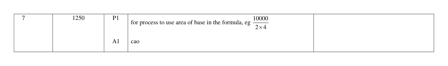 Mark scheme for Q7