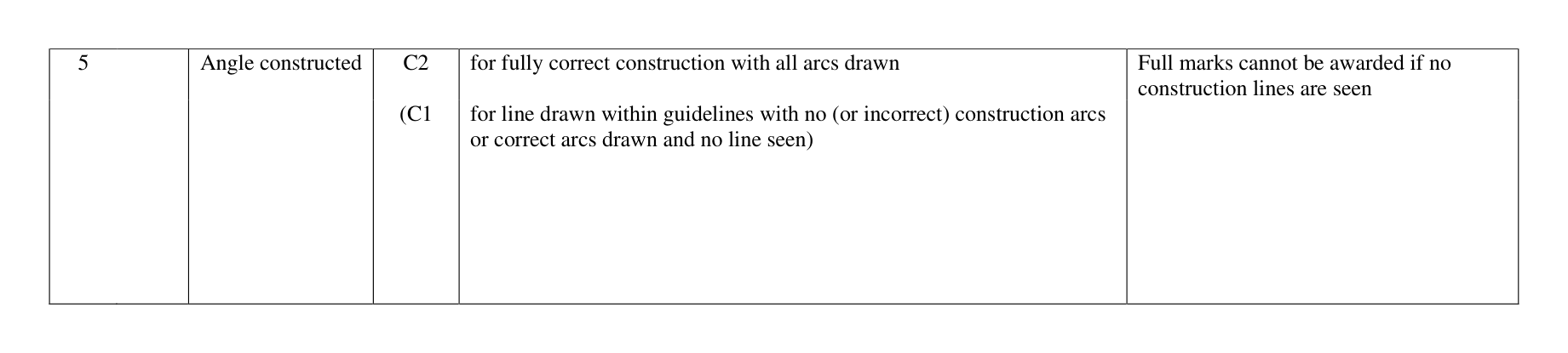 Mark scheme for Q5