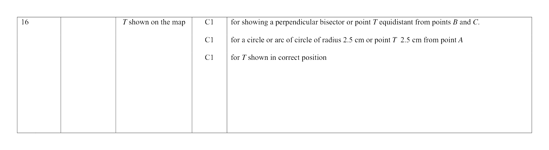 Mark scheme for Q16
