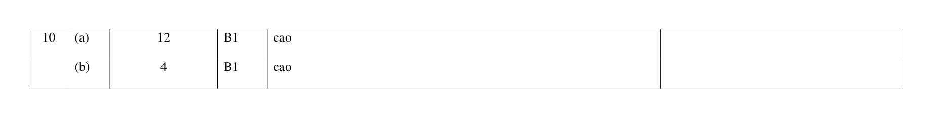 Mark scheme for Q10