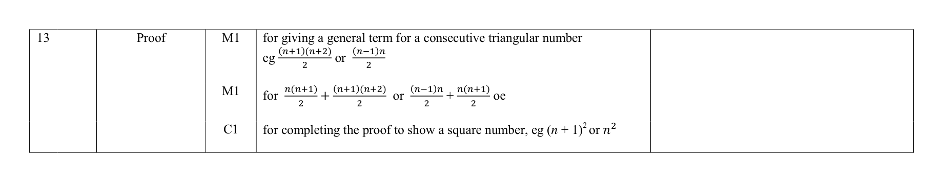 Mark scheme for Q13