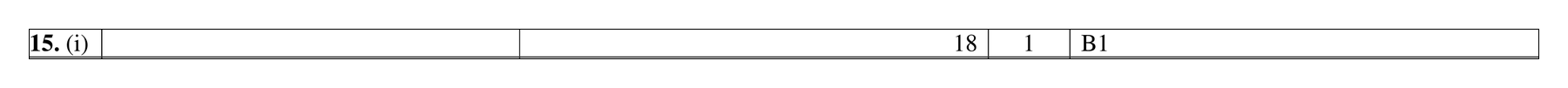Mark scheme for Q15 (part 1 of 4)