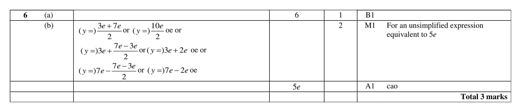 Mark scheme for Q6