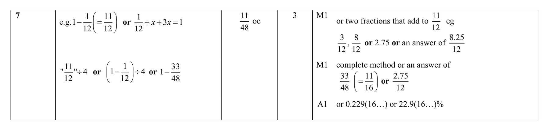 Mark scheme for Q7