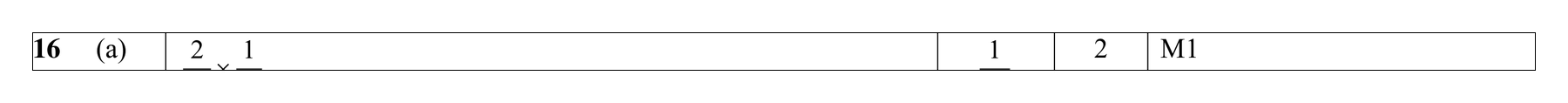 Mark scheme for Q16