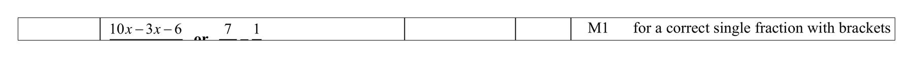 Mark scheme for Q10 (part 6 of 6)