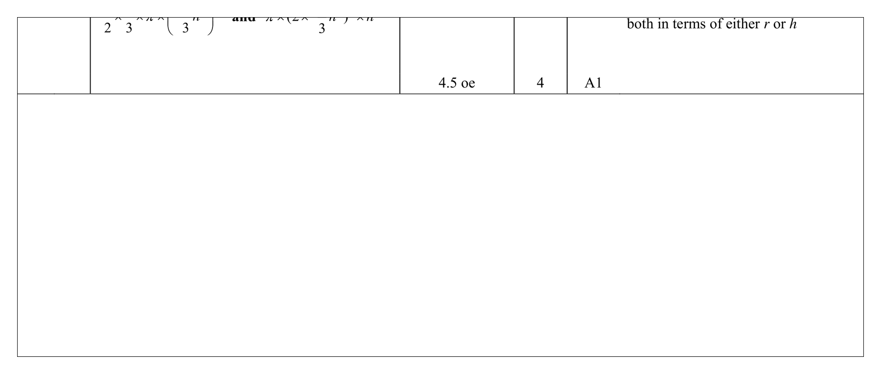 Mark scheme for Q3 (part 3 of 6)