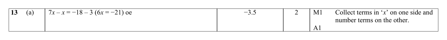 Mark scheme for Q13