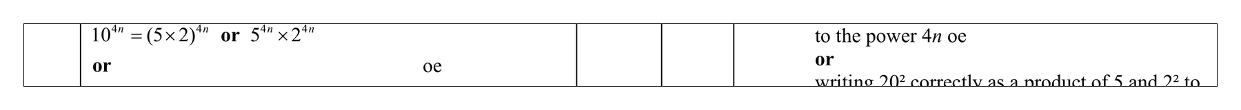 Mark scheme for Q10 (part 8 of 9)