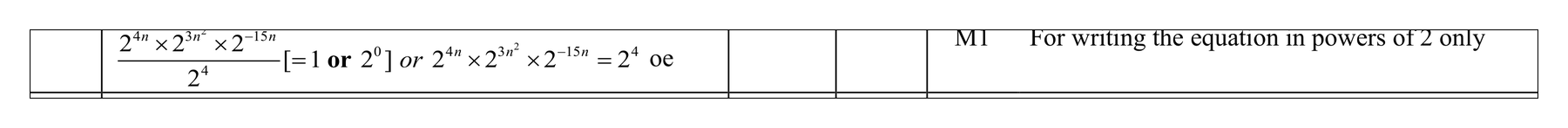 Mark scheme for Q2 (part 8 of 8)