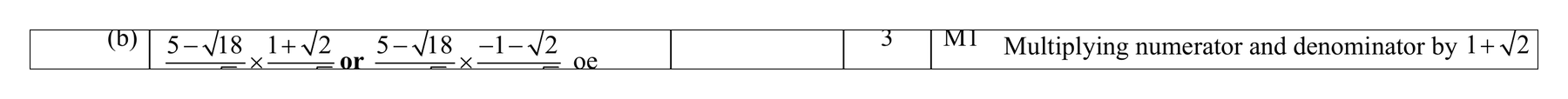 Mark scheme for Q5 (part 5 of 9)