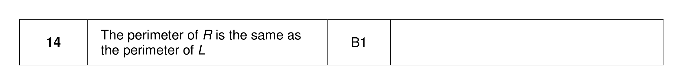 Mark scheme for Q14