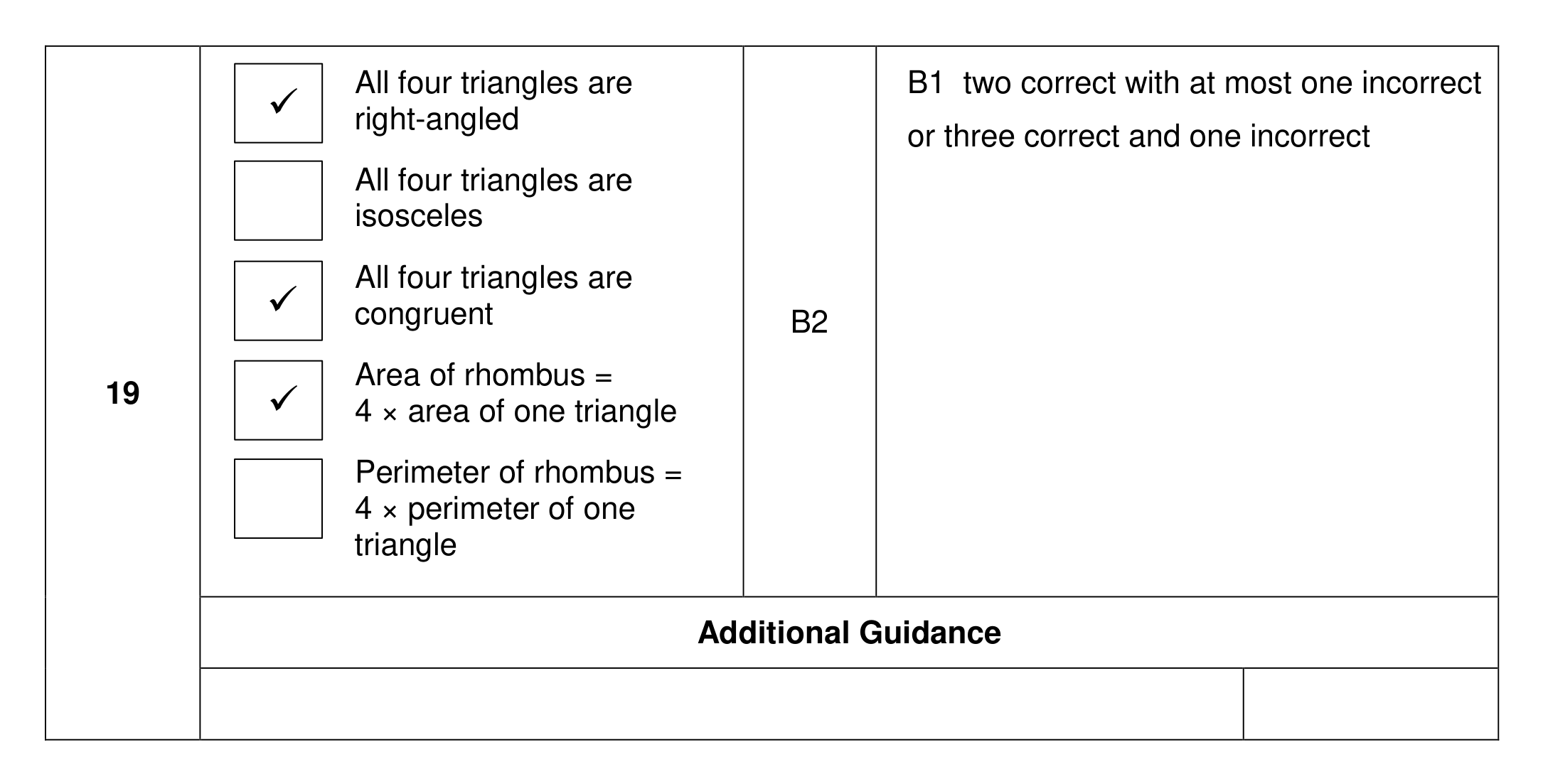 Mark scheme for Q19