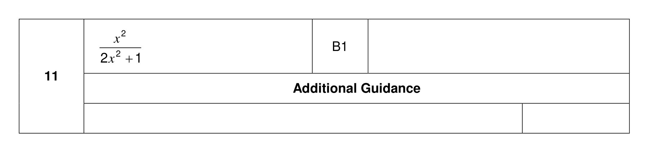 Mark scheme for Q11