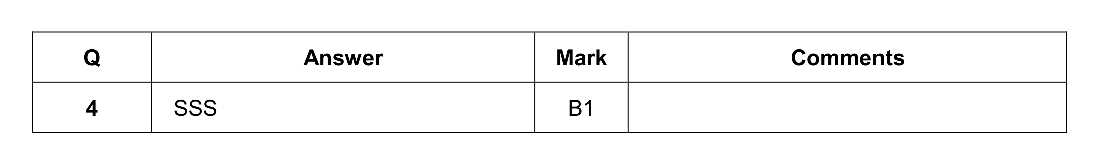 Mark scheme for Q4