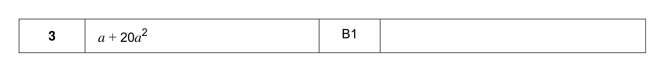 Mark scheme for Q3