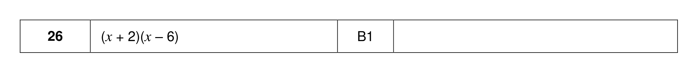 Mark scheme for Q26