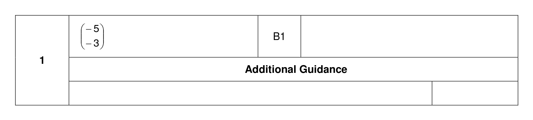 Mark scheme for Q1
