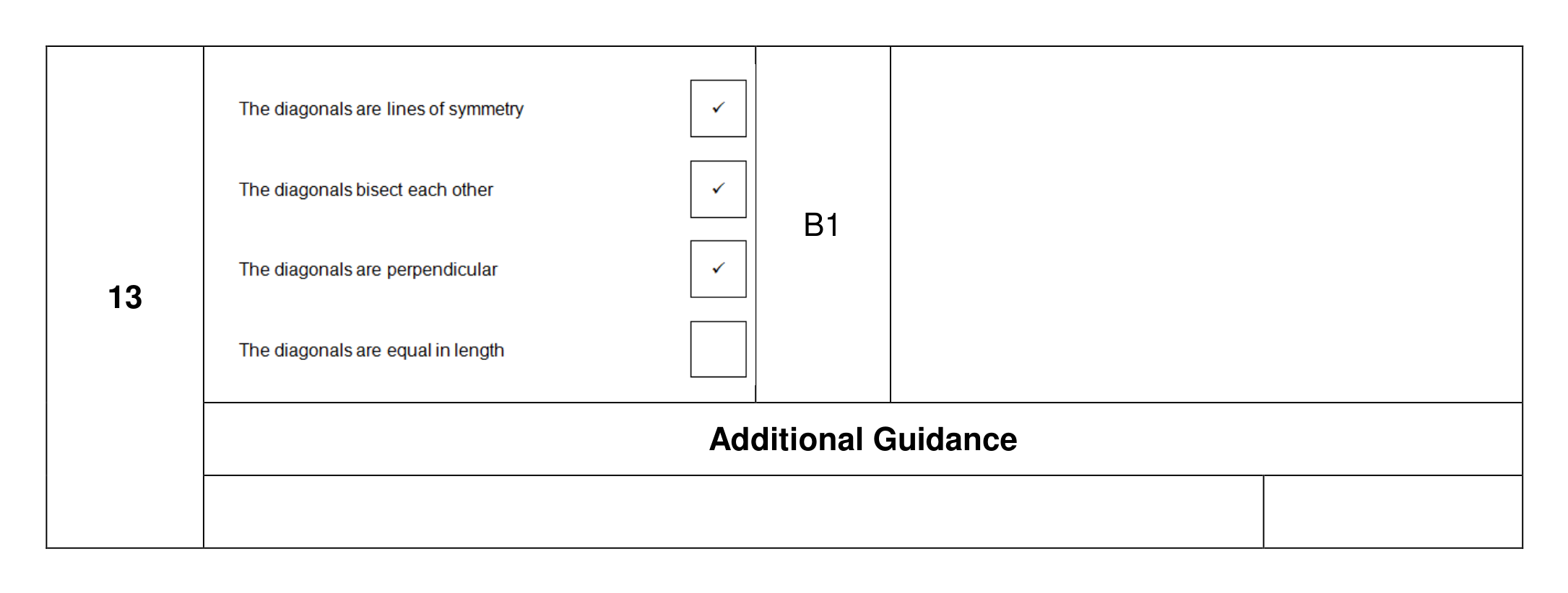 Mark scheme for Q13