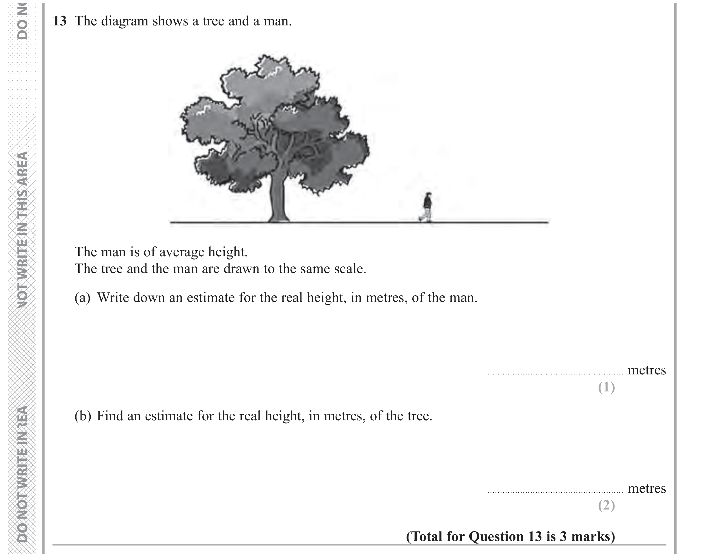 Question 13 — Estimations — Edexcel GCSE June 2017