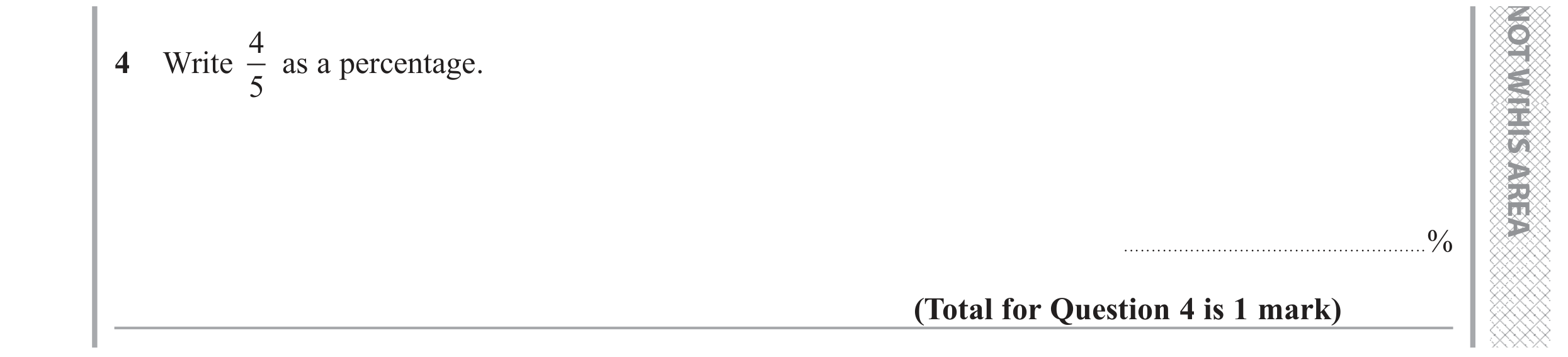 Question 4 — Percentages — Edexcel GCSE June 2017