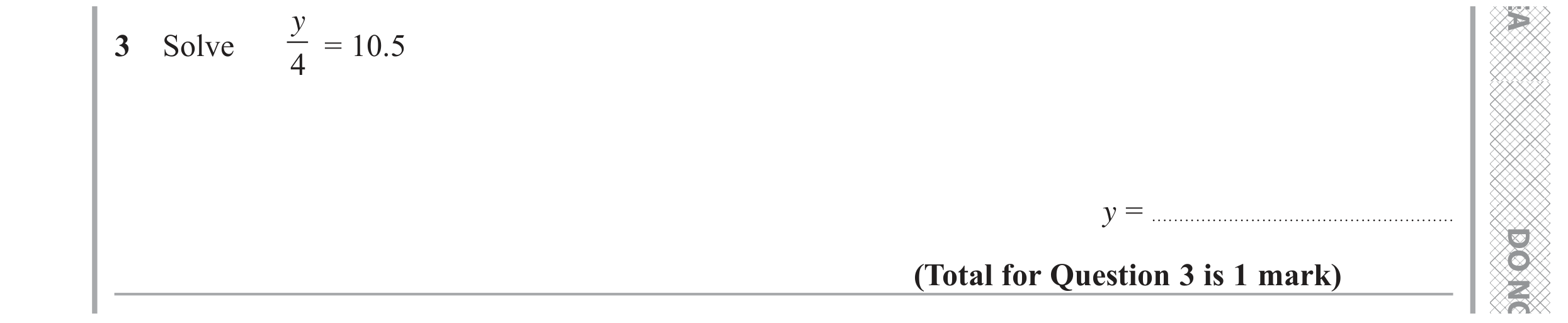Question 3 — Linear Equations — Edexcel GCSE November 2017