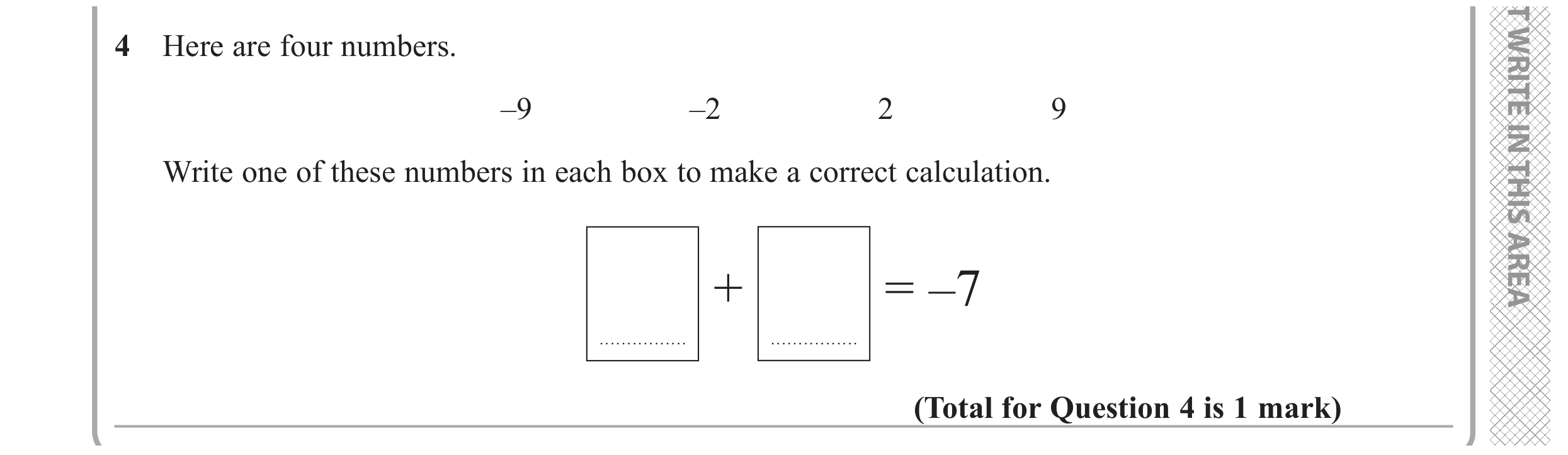 Question 4 — Numbers — Edexcel GCSE November 2017