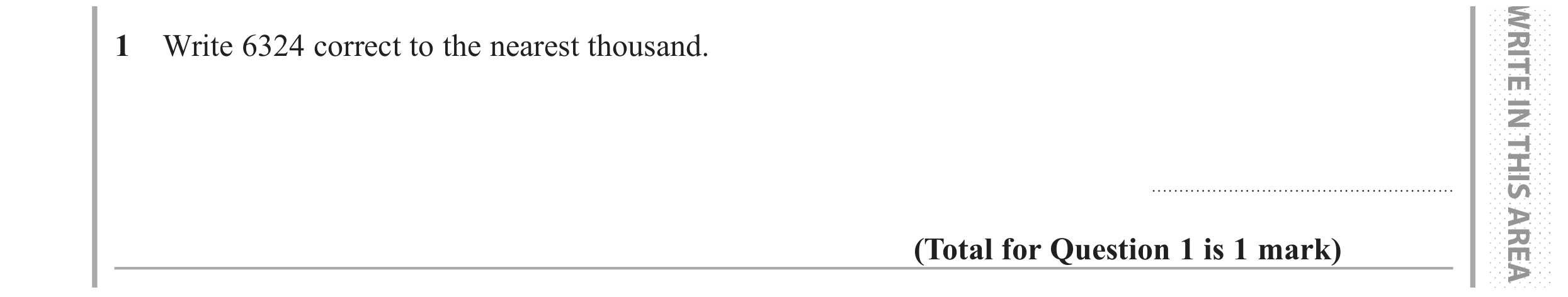 Question 1 — Rounding — Edexcel GCSE June 2018