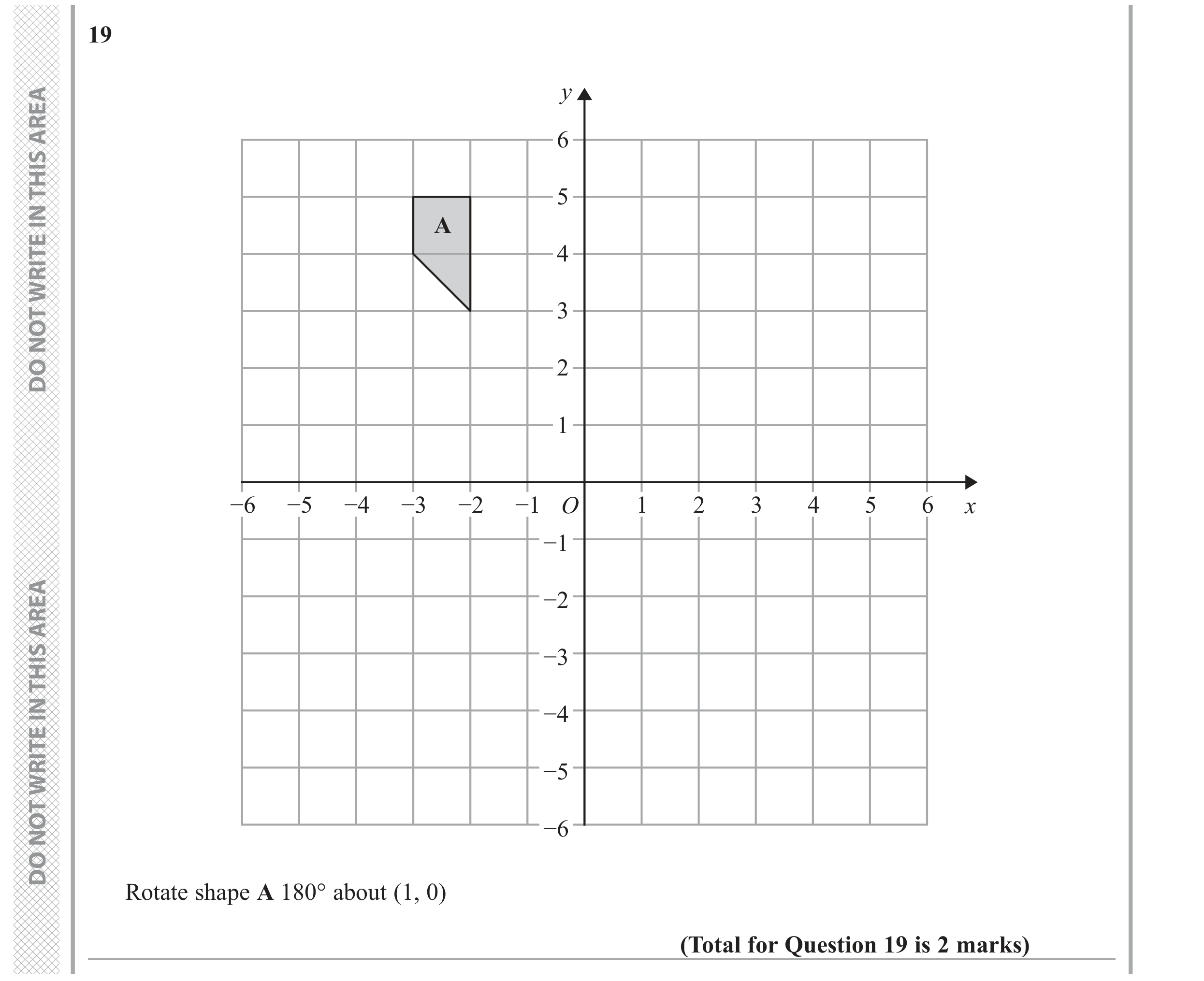 Question 19 — Rotations/Reflections/Translations/Enlargements — Edexcel GCSE November 2018
