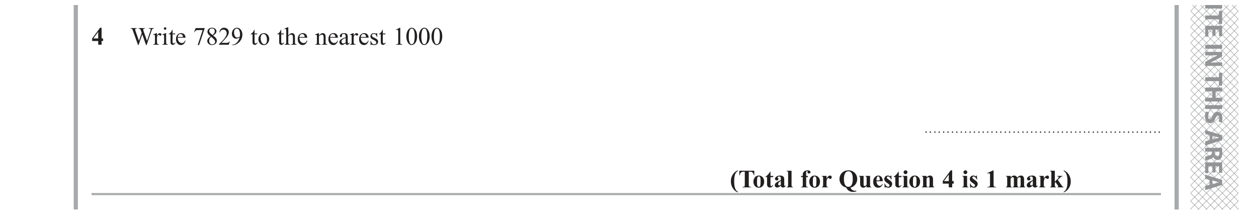 Question 4 — Rounding — Edexcel GCSE November 2018