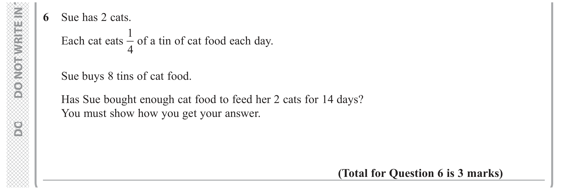 Question 6 — Stray — Edexcel GCSE November 2018