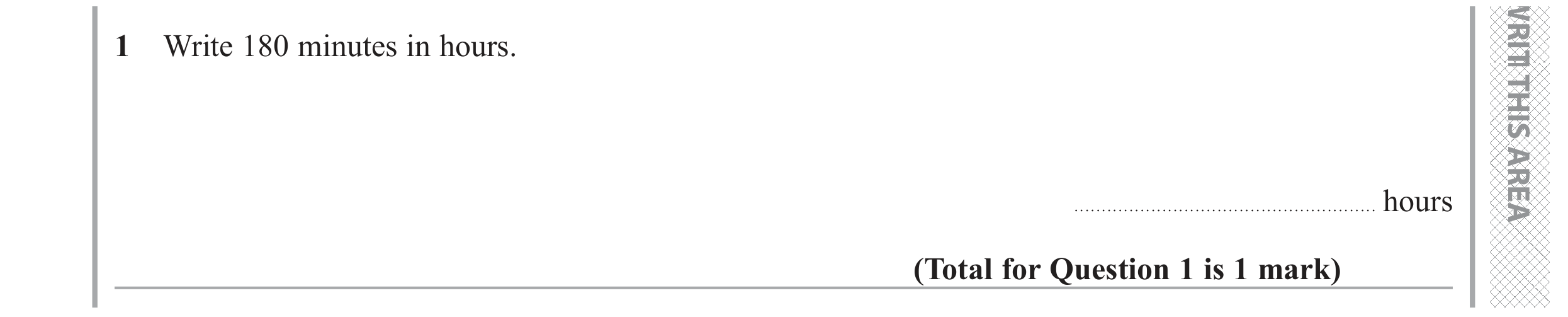 Question 1 — Unit Conversions — Edexcel GCSE June 2019