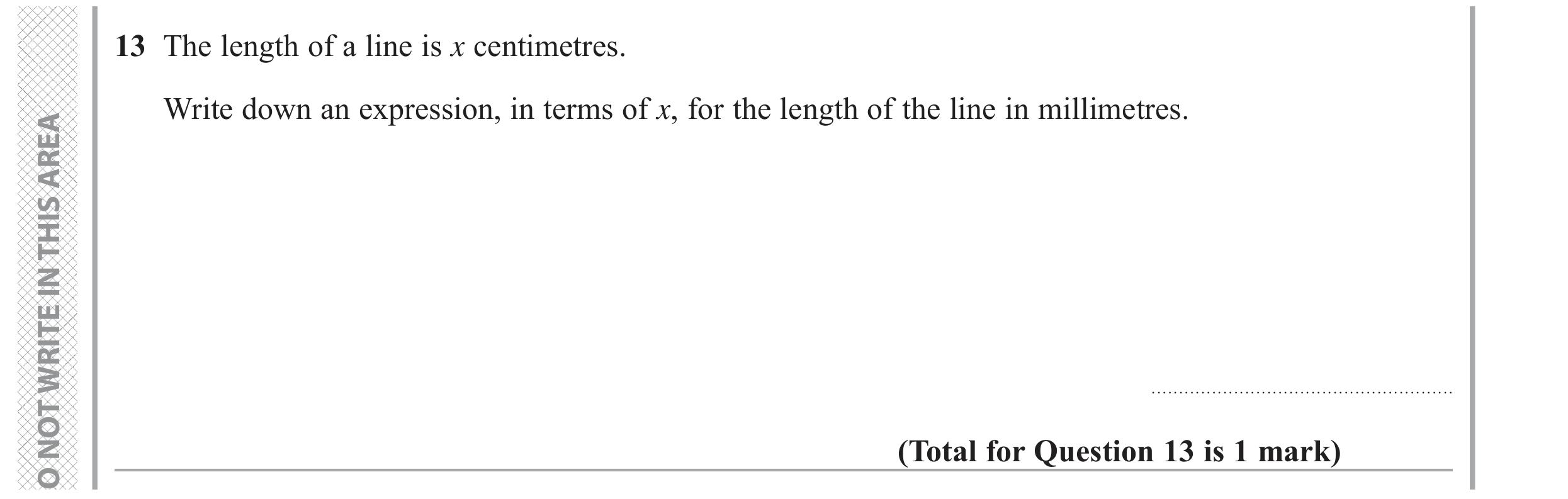Question 13 — Unit Conversions — Edexcel GCSE June 2019