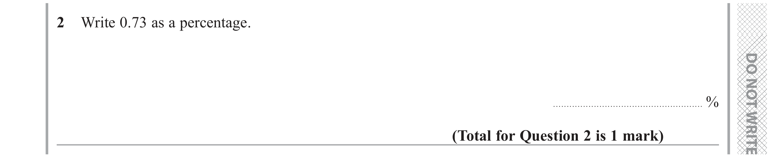 Question 2 — Percentages — Edexcel GCSE June 2019