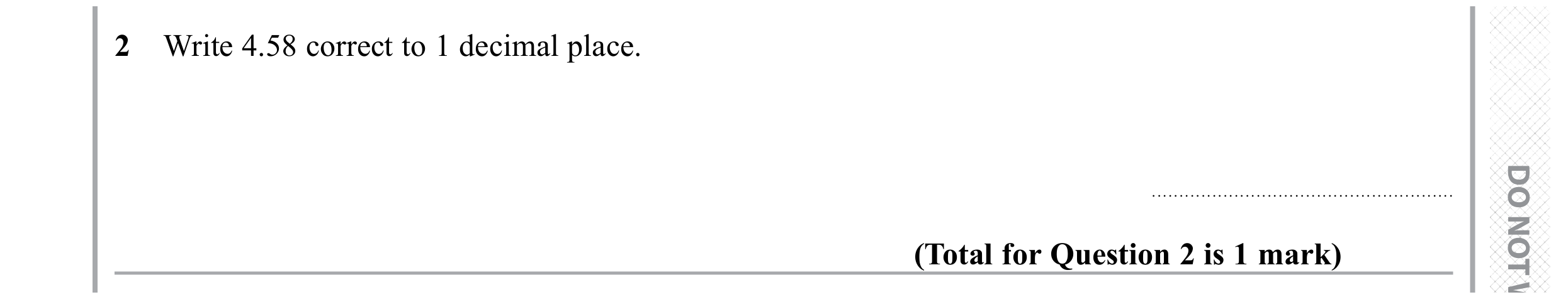 Question 2 — Rounding — Edexcel GCSE November 2019