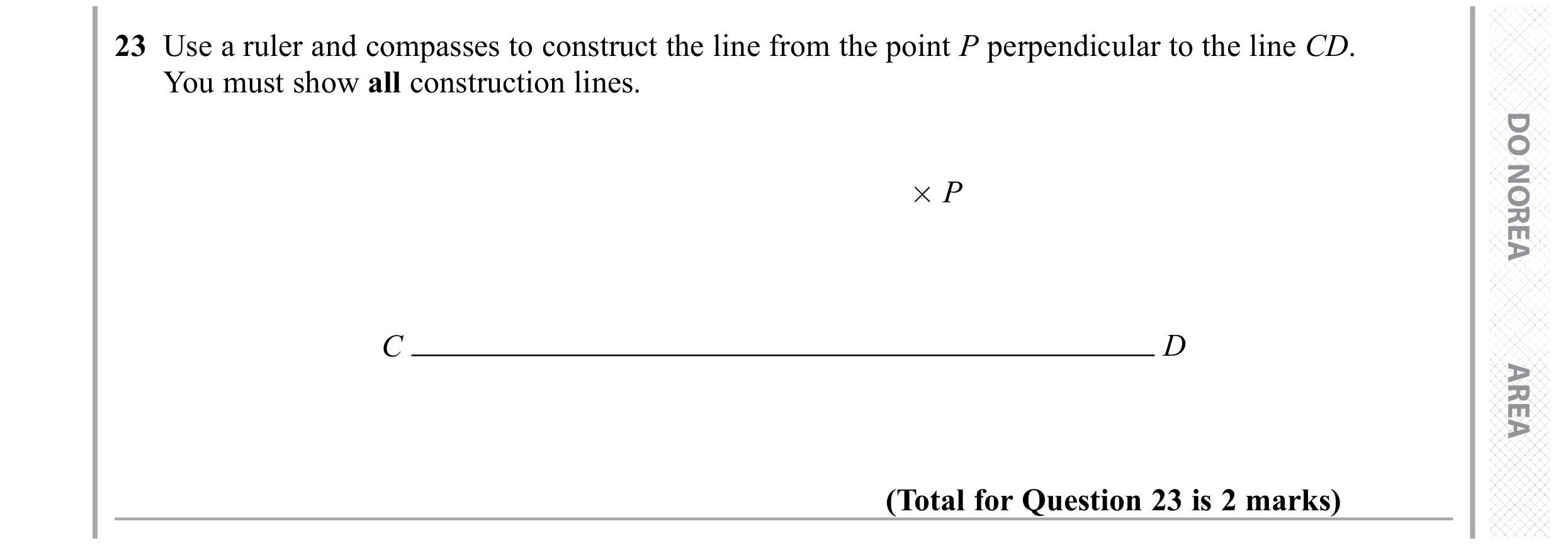 Question 23 — Construction — Edexcel GCSE November 2019