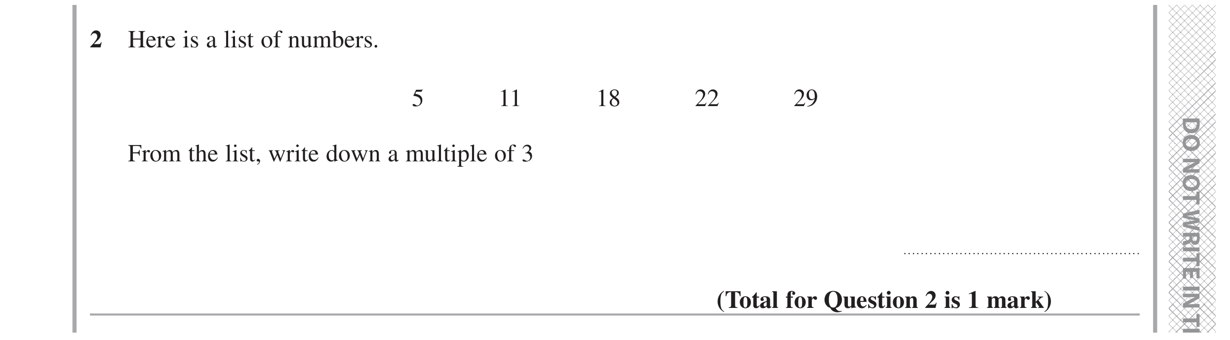 Question 2 — Numbers — Edexcel GCSE November 2020
