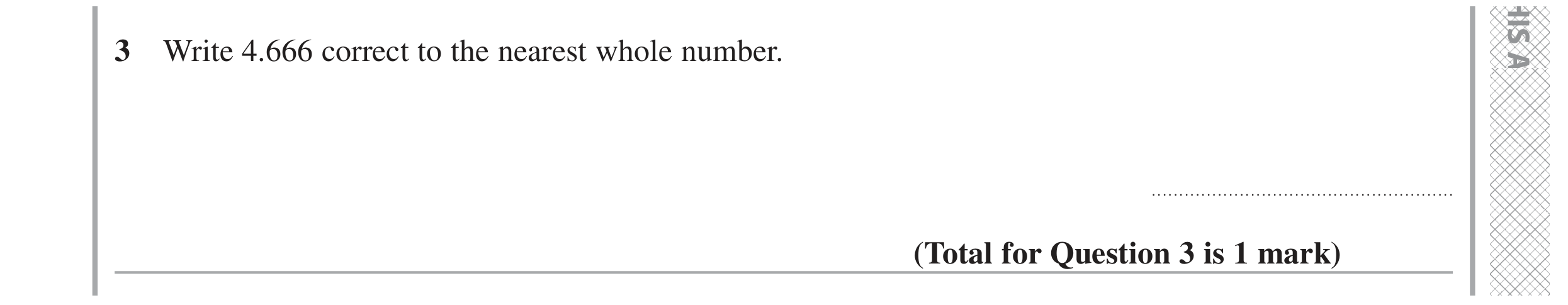Question 3 — Rounding — Edexcel GCSE November 2020
