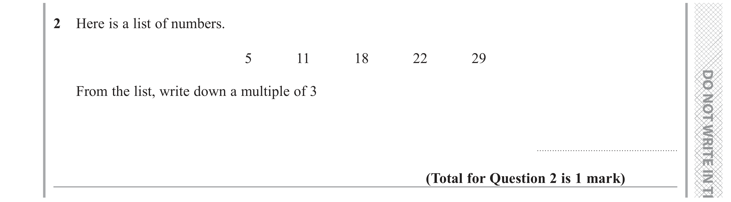 Question 2 — Numbers — Edexcel GCSE November 2020 (2)