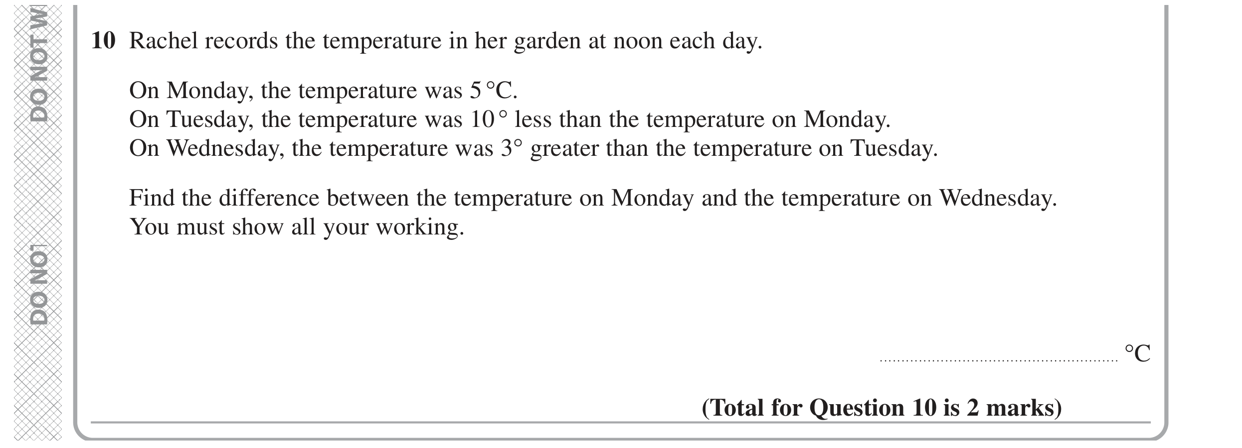 Question 10 — Stray — Edexcel GCSE November 2021