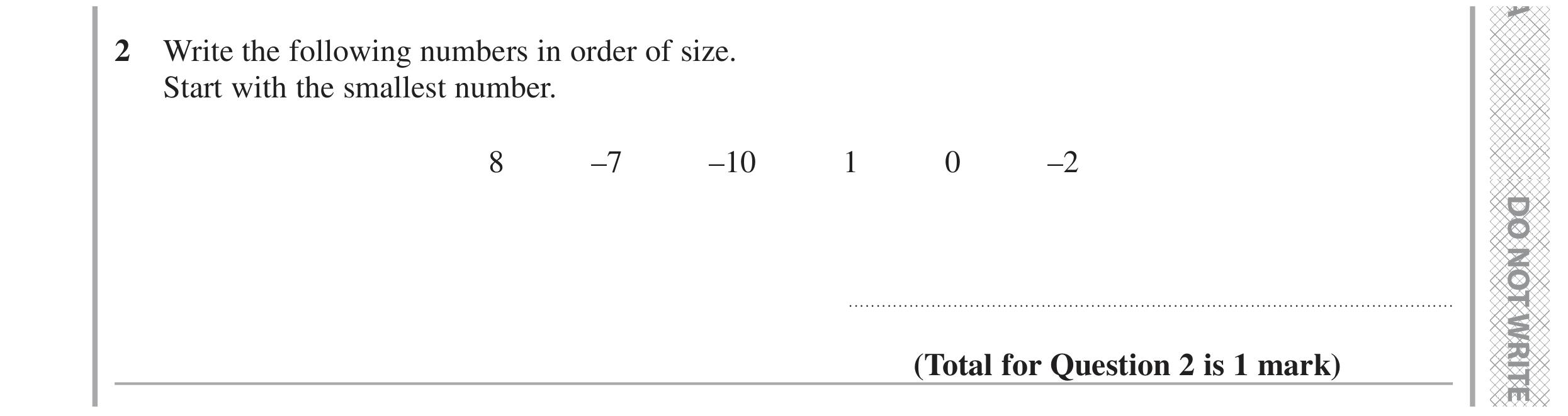 Question 2 — Numbers — Edexcel GCSE November 2021