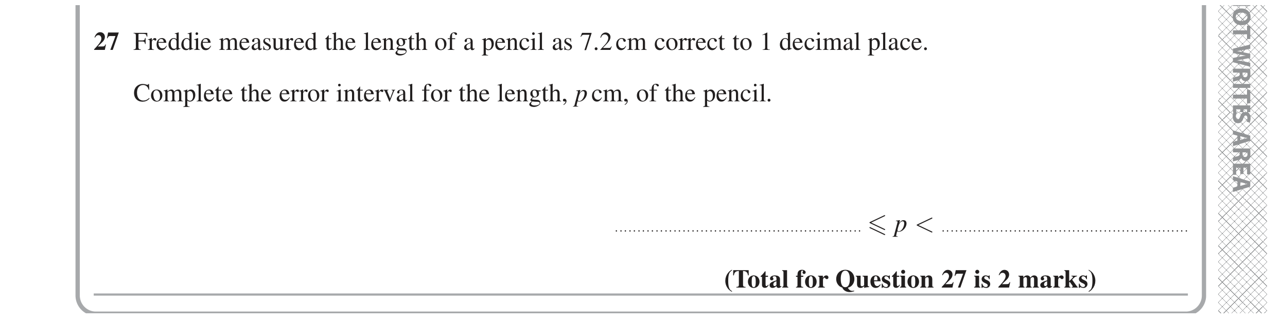 Question 27 — Rounding — Edexcel GCSE November 2021