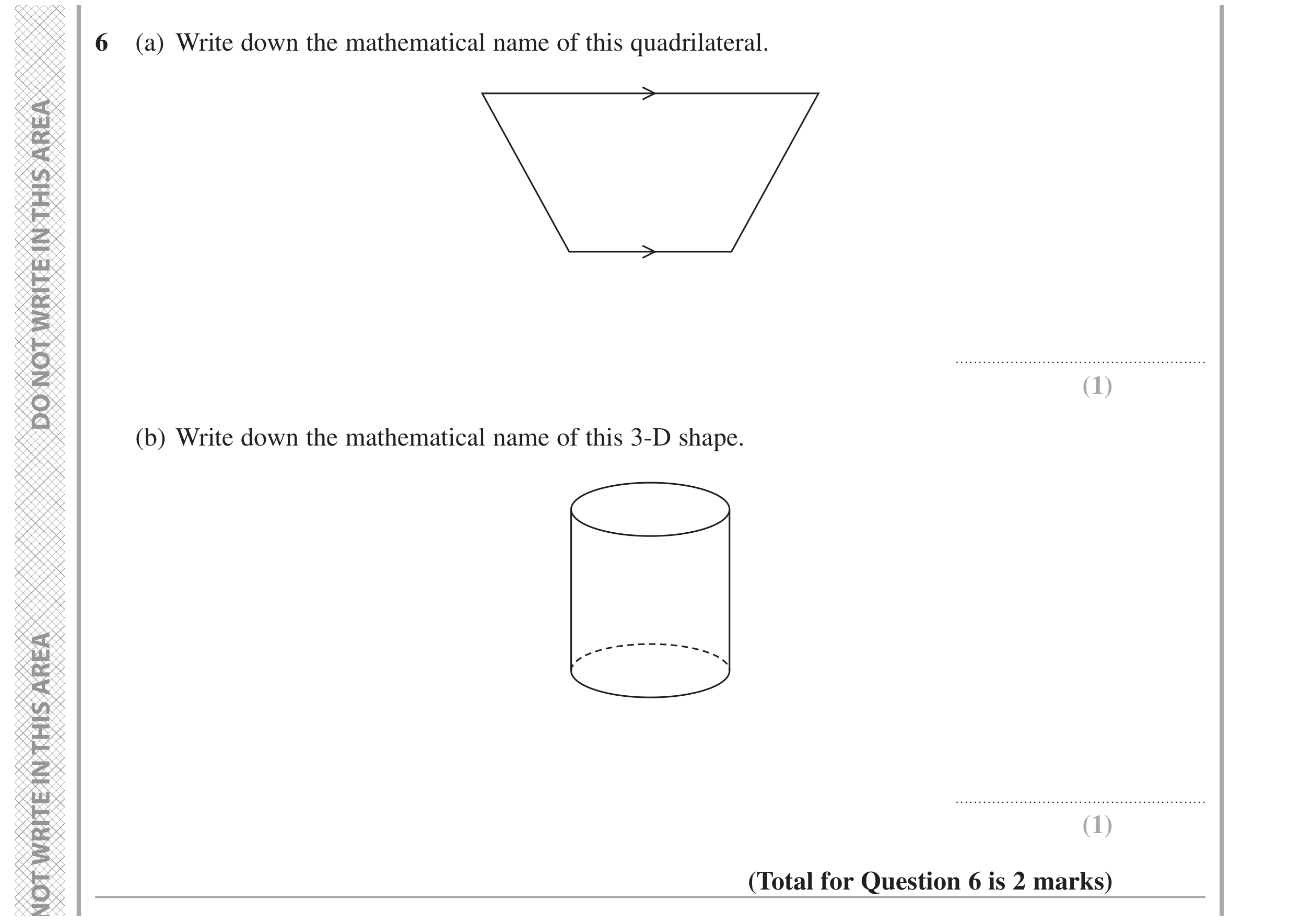 Question 6 — Polygons — Edexcel GCSE November 2021