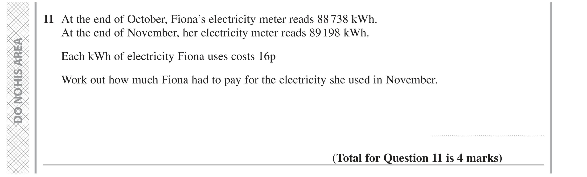 Question 11 — Money Problems — Edexcel GCSE June 2022