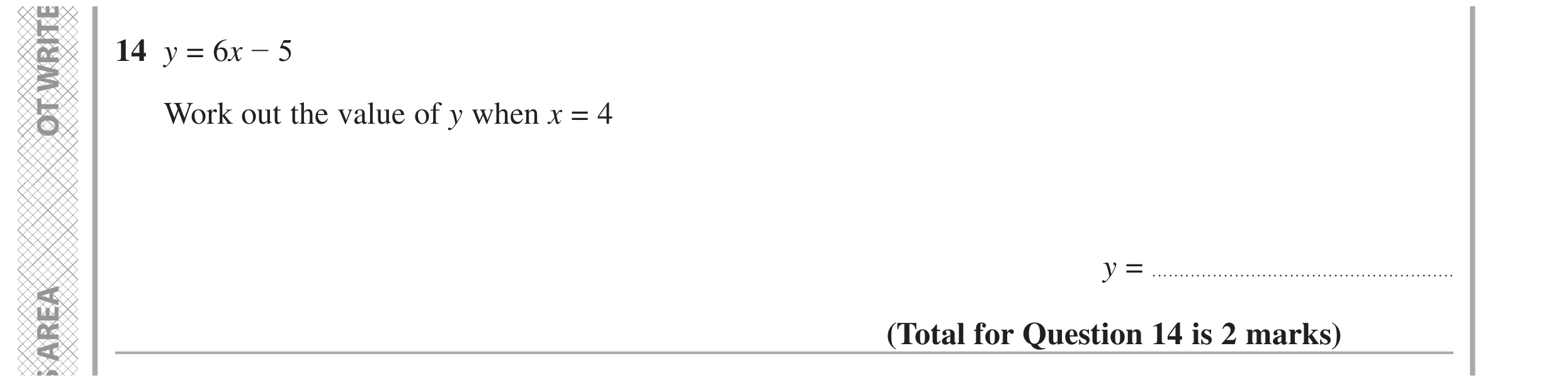 Question 14 — Formulae — Edexcel GCSE June 2022