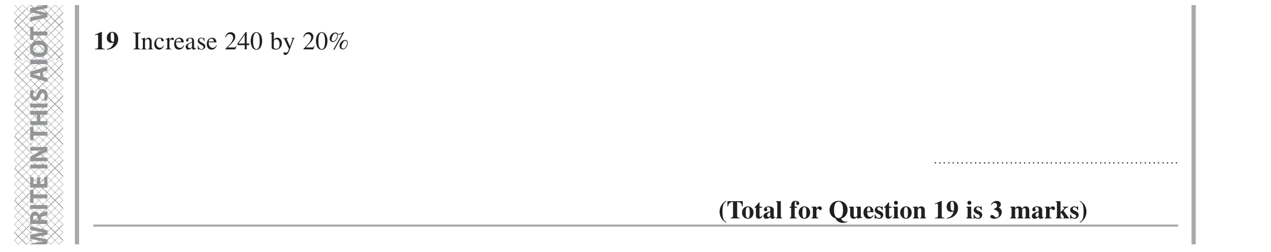 Question 19 — Percentages — Edexcel GCSE June 2022