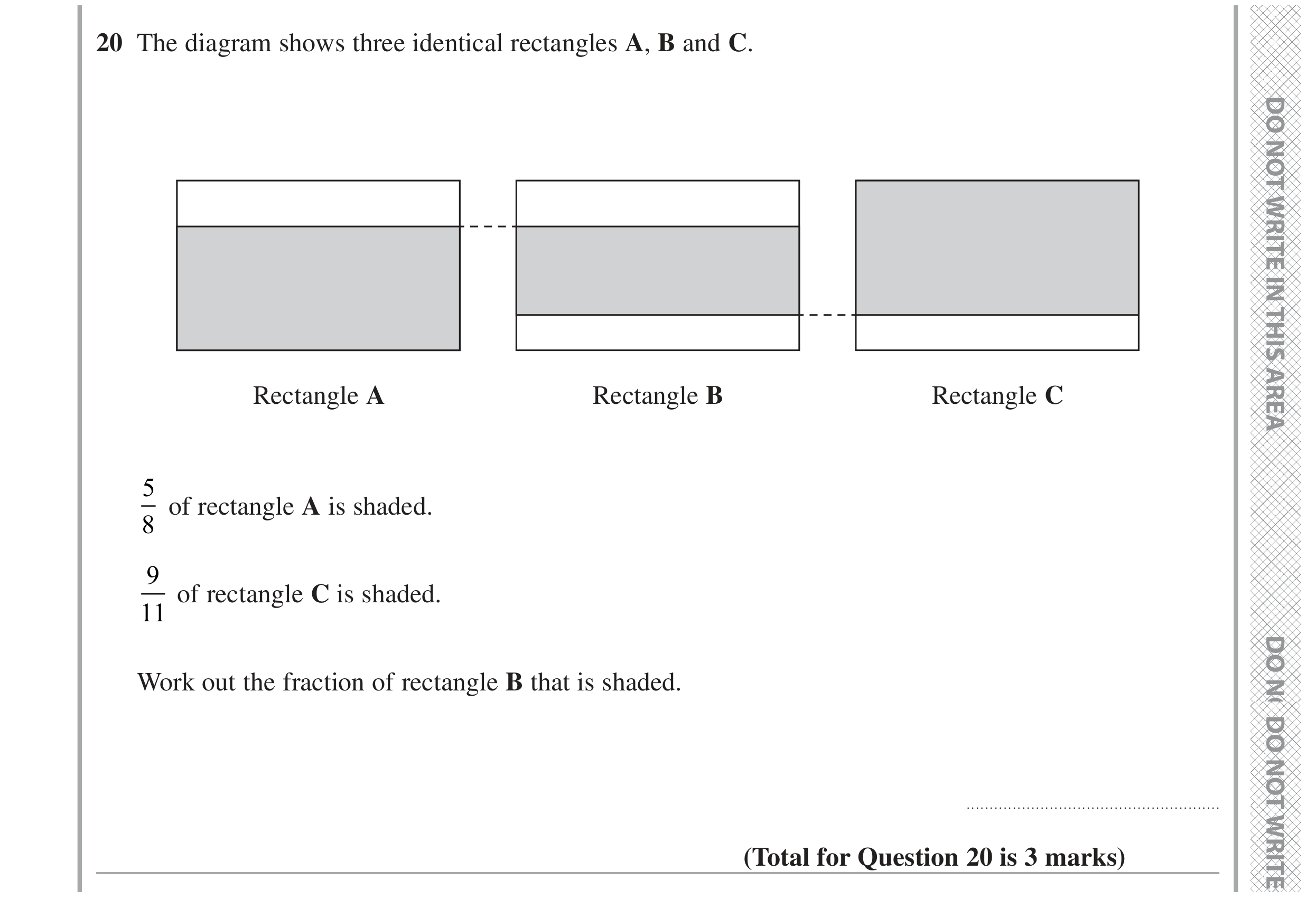 Question 20 — Fractions — Edexcel GCSE June 2022